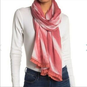 Vince Camuto Chevron Tie Dye Tassel Wrap